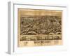 West Medway, Massachusetts - Panoramic Map-Lantern Press-Framed Art Print