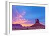 West Mitten Butte and Sunset, Monument Valley Tribal Park, Arizona Navajo Reservation-Tom Till-Framed Photographic Print