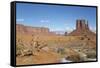 West Mitten Butte, Monument Valley Navajo Tribal Park, Utah, United States of America, North Americ-Richard Maschmeyer-Framed Stretched Canvas