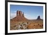 West Mitten Butte on left and East Mitten Butte on right, Monument Valley Navajo Tribal Park, Utah,-Richard Maschmeyer-Framed Photographic Print