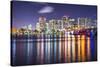 West Palm Beach, Florida Nighttime Skyline.-SeanPavonePhoto-Stretched Canvas