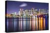 West Palm Beach, Florida Nighttime Skyline.-SeanPavonePhoto-Stretched Canvas