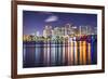 West Palm Beach, Florida Nighttime Skyline.-SeanPavonePhoto-Framed Photographic Print