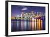 West Palm Beach, Florida Nighttime Skyline.-SeanPavonePhoto-Framed Photographic Print