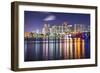 West Palm Beach, Florida Nighttime Skyline.-SeanPavonePhoto-Framed Photographic Print