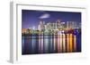 West Palm Beach, Florida Nighttime Skyline.-SeanPavonePhoto-Framed Photographic Print