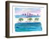 West Palm Beach Florida Skyline-M. Bleichner-Framed Art Print