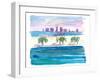 West Palm Beach Florida Skyline-M. Bleichner-Framed Art Print