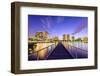 West Palm Beach, Florida, USA Downtown Skyline on the Intracoastal Waterway.-SeanPavonePhoto-Framed Photographic Print