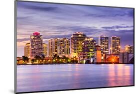 West Palm Beach, Florida, USA Downtown Skyline.-SeanPavonePhoto-Mounted Photographic Print