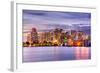 West Palm Beach, Florida, USA Downtown Skyline.-SeanPavonePhoto-Framed Photographic Print