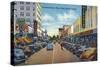 West Palm Beach, Florida - View Down Clematis Street-Lantern Press-Stretched Canvas