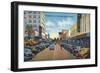 West Palm Beach, Florida - View Down Clematis Street-Lantern Press-Framed Art Print