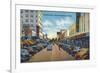 West Palm Beach, Florida - View Down Clematis Street-Lantern Press-Framed Premium Giclee Print