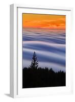 West Peak Fog Flow at Sunset, San Francisco Marin County-Vincent James-Framed Photographic Print