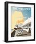 West Pier, Brighton - Dave Thompson Contemporary Travel Print-Dave Thompson-Framed Art Print