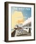 West Pier, Brighton - Dave Thompson Contemporary Travel Print-Dave Thompson-Framed Art Print