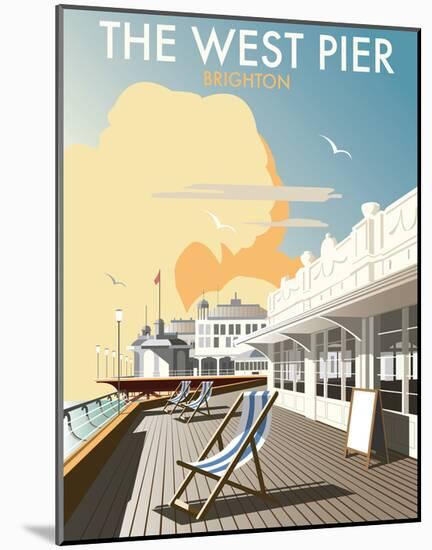 West Pier, Brighton - Dave Thompson Contemporary Travel Print-Dave Thompson-Mounted Art Print