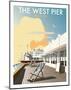 West Pier, Brighton - Dave Thompson Contemporary Travel Print-Dave Thompson-Mounted Art Print