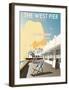 West Pier, Brighton - Dave Thompson Contemporary Travel Print-Dave Thompson-Framed Giclee Print