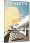 West Pier, Brighton - Dave Thompson Contemporary Travel Print-Dave Thompson-Mounted Giclee Print