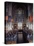 West Point Cadets Attending Service at Cadet Chapel-Dmitri Kessel-Stretched Canvas
