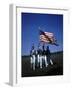 West Point Cadets Carrying US Flag-Dmitri Kessel-Framed Photographic Print
