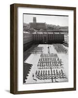 West Point Cadets Standing at Parade Rest in Courtyard of the West Point Military Academy-Alfred Eisenstaedt-Framed Photographic Print