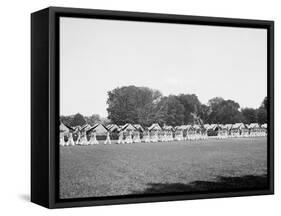 West Point, N.Y., Battalion Passing in Review-null-Framed Stretched Canvas