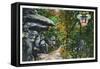 West Point, New York - Flirtation Walk View of the Kissing Rock-Lantern Press-Framed Stretched Canvas