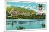 West Point, New York - Hudson River View of US Military Academy-Lantern Press-Mounted Premium Giclee Print