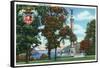 West Point, New York - View of the Battle Monument-Lantern Press-Framed Stretched Canvas