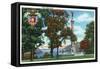 West Point, New York - View of the Battle Monument-Lantern Press-Framed Stretched Canvas