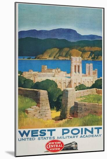 West Point United States Military Academy Railroad Poster-null-Mounted Art Print