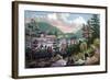 West Point, Us Military Academy, from the Opposite Shore, 1862-Currier & Ives-Framed Giclee Print