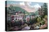 West Point, Us Military Academy, from the Opposite Shore, 1862-Currier & Ives-Stretched Canvas