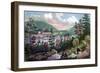 West Point, Us Military Academy, from the Opposite Shore, 1862-Currier & Ives-Framed Premium Giclee Print