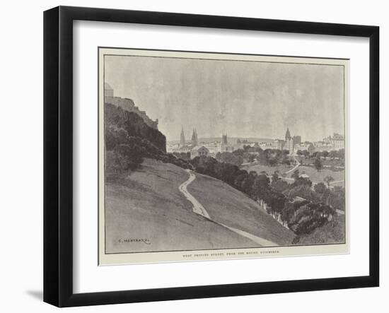 West Princes Street, from the Mound, Edinburgh-Charles Auguste Loye-Framed Giclee Print