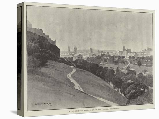 West Princes Street, from the Mound, Edinburgh-Charles Auguste Loye-Stretched Canvas