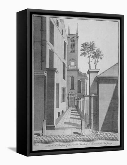 West Prospect of the Church of St Olave Jewry from Ironmonger Lane, City of London, 1750-Benjamin Cole-Framed Stretched Canvas