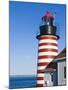 West Quoddy Head Light at Quoddy Head State Park in Lubec, Maine, Easternmost Point of Usa-Jerry & Marcy Monkman-Mounted Photographic Print