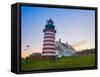 West Quoddy Lighthouse, Lubec, Maine, New England, United States of America, North America-Alan Copson-Framed Stretched Canvas