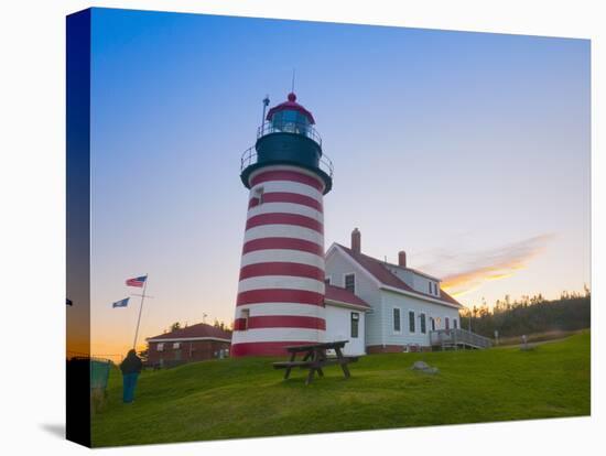 West Quoddy Lighthouse, Lubec, Maine, New England, United States of America, North America-Alan Copson-Stretched Canvas