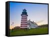 West Quoddy Lighthouse, Lubec, Maine, New England, United States of America, North America-Alan Copson-Framed Stretched Canvas