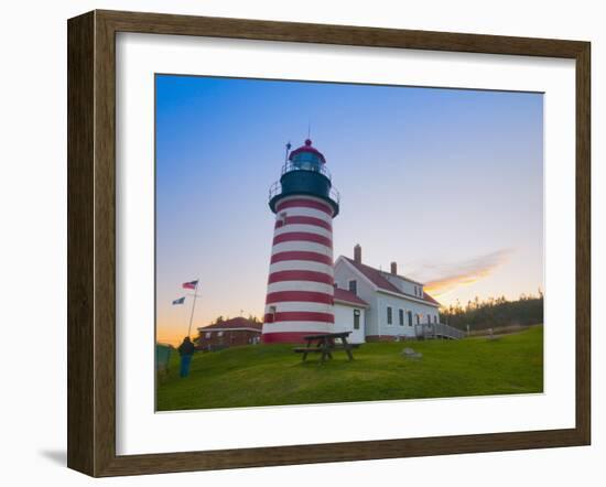 West Quoddy Lighthouse, Lubec, Maine, New England, United States of America, North America-Alan Copson-Framed Photographic Print