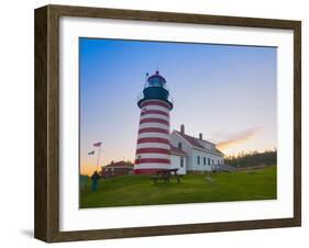 West Quoddy Lighthouse, Lubec, Maine, New England, United States of America, North America-Alan Copson-Framed Photographic Print