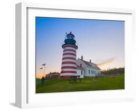 West Quoddy Lighthouse, Lubec, Maine, New England, United States of America, North America-Alan Copson-Framed Photographic Print