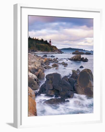 West Quoddy Lighthouse, Lubec, Maine, New England, United States of America, North America-Alan Copson-Framed Photographic Print