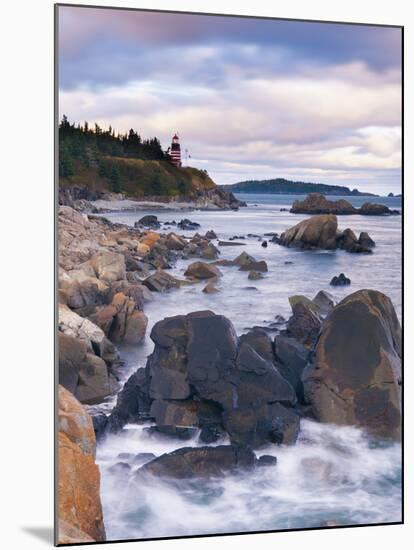 West Quoddy Lighthouse, Lubec, Maine, New England, United States of America, North America-Alan Copson-Mounted Photographic Print