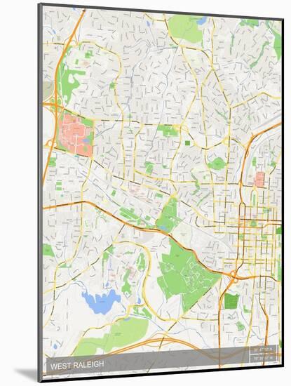 West Raleigh, United States of America Map-null-Mounted Poster